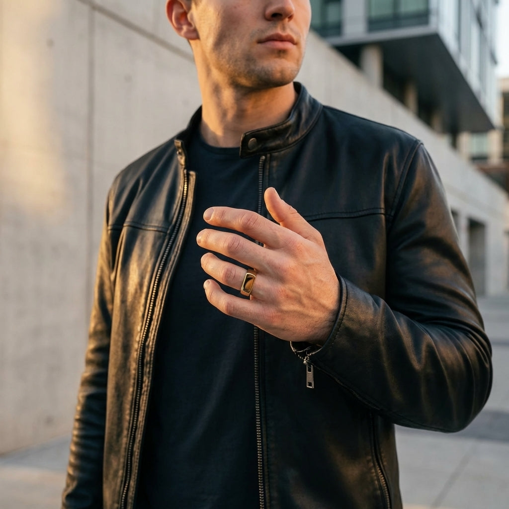 STAVR Urban — Rectangle Signet Ring — 18K Gold
