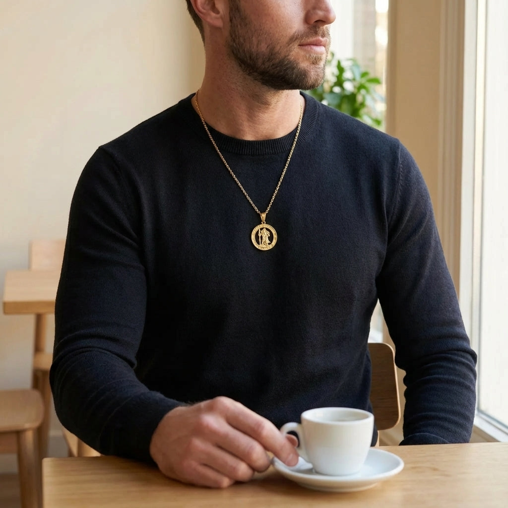 STAVR Cafe — Saint Christopher Pendant — 18K Gold