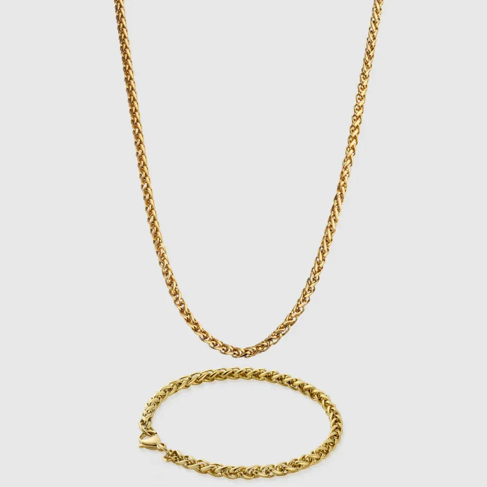 Wheat Men's Set — 18K Gold