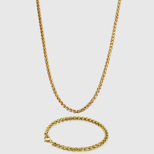 Wheat Men's Set — 18K Gold