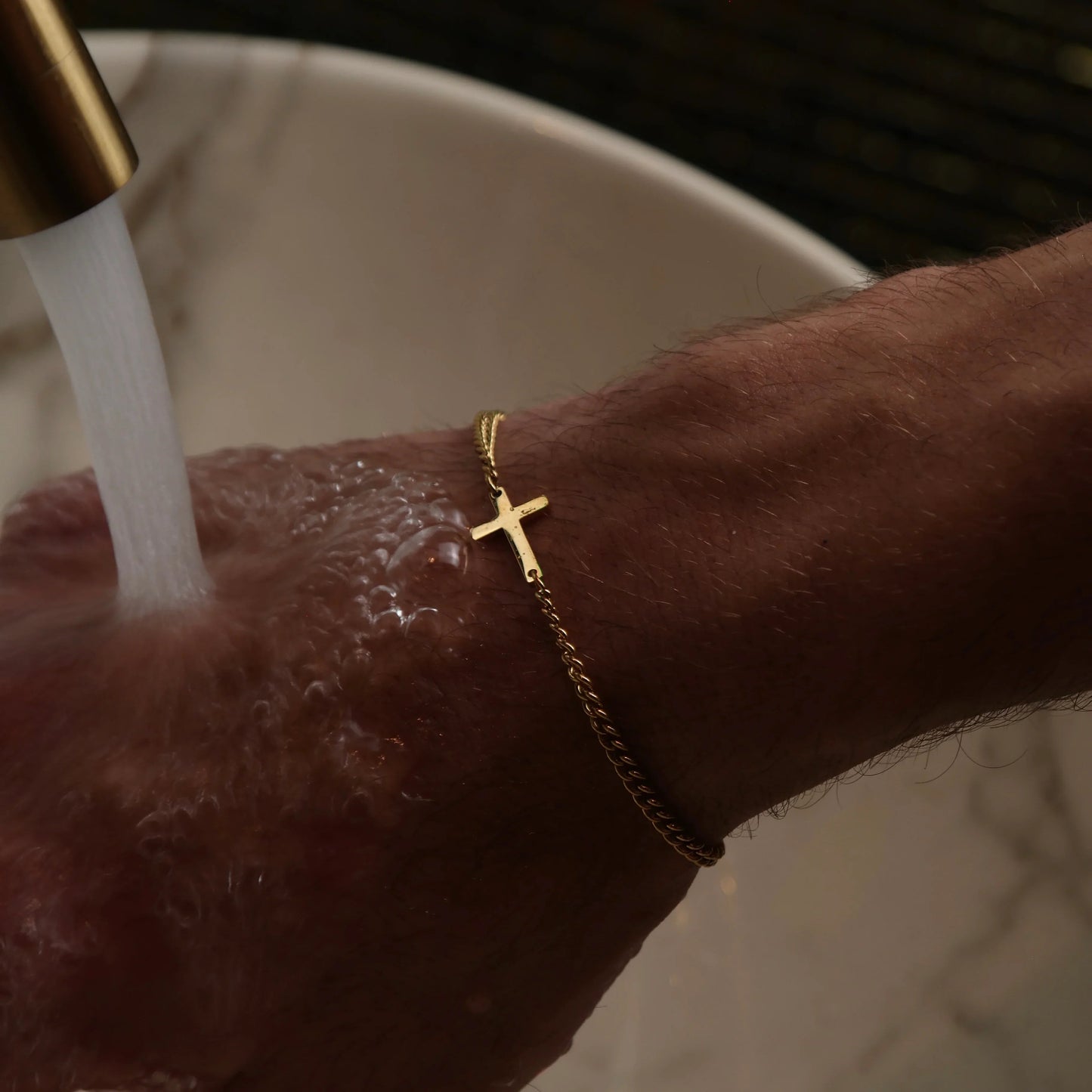 Chain 2MM Men's Bracelet — 18K Gold