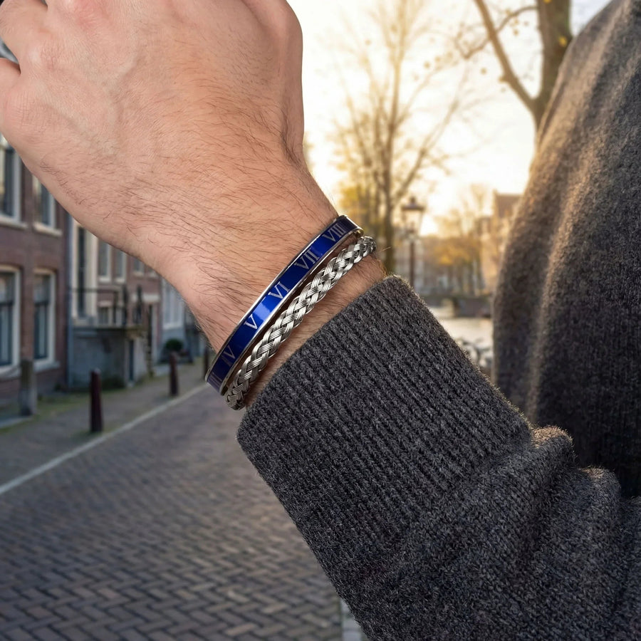 Wire × Rome Blue Men's Set — Silver