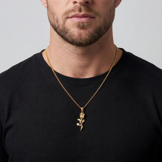 Rose Pendant — 18K Gold