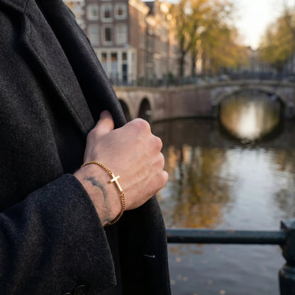 Chain 2MM Men's Bracelet — 18K Gold
