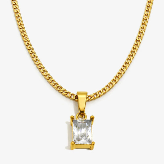 Silver Onyx Men's Necklace — 18K Gold