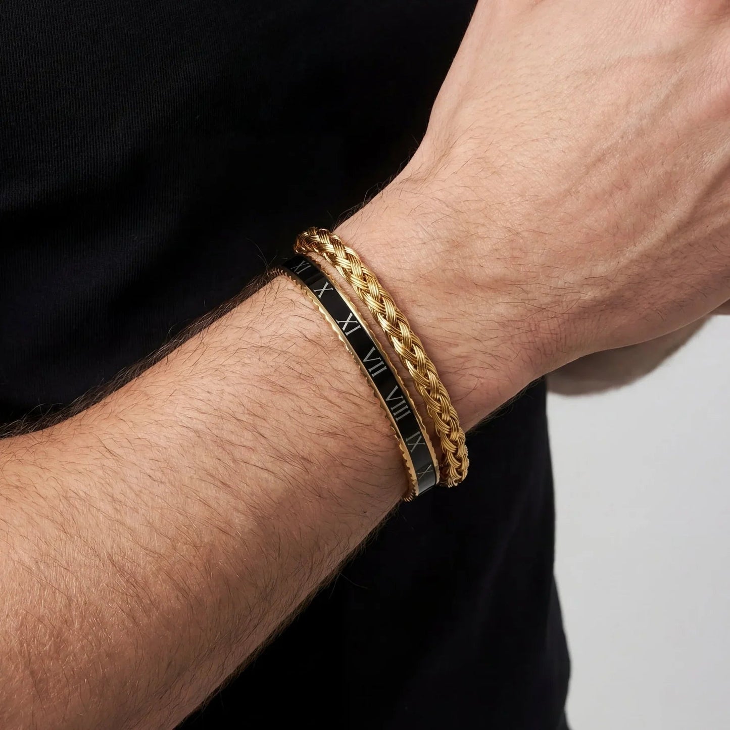 Wire × Rome Black Men's Set — 18K Gold