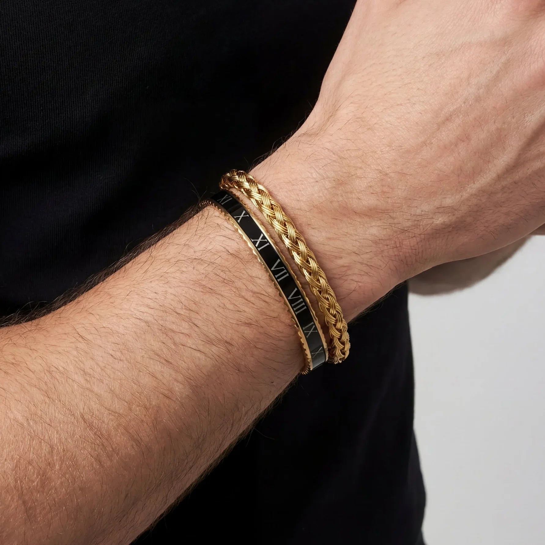 Wire × Rome Black Men's Set — 18K Gold