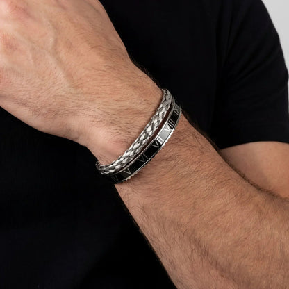 Wire × Rome Black Men's Set — Silver