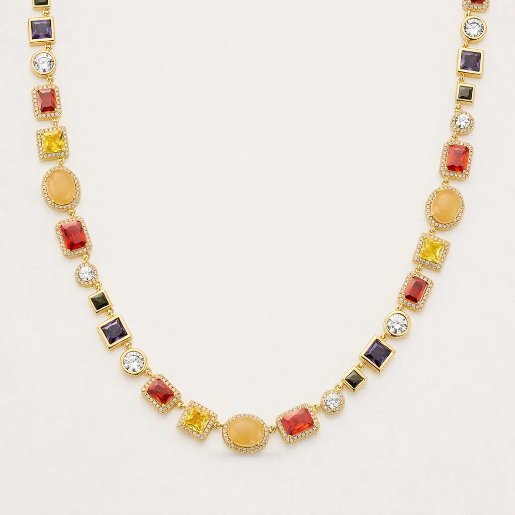 Gemstone Men's Necklace — 18K Gold