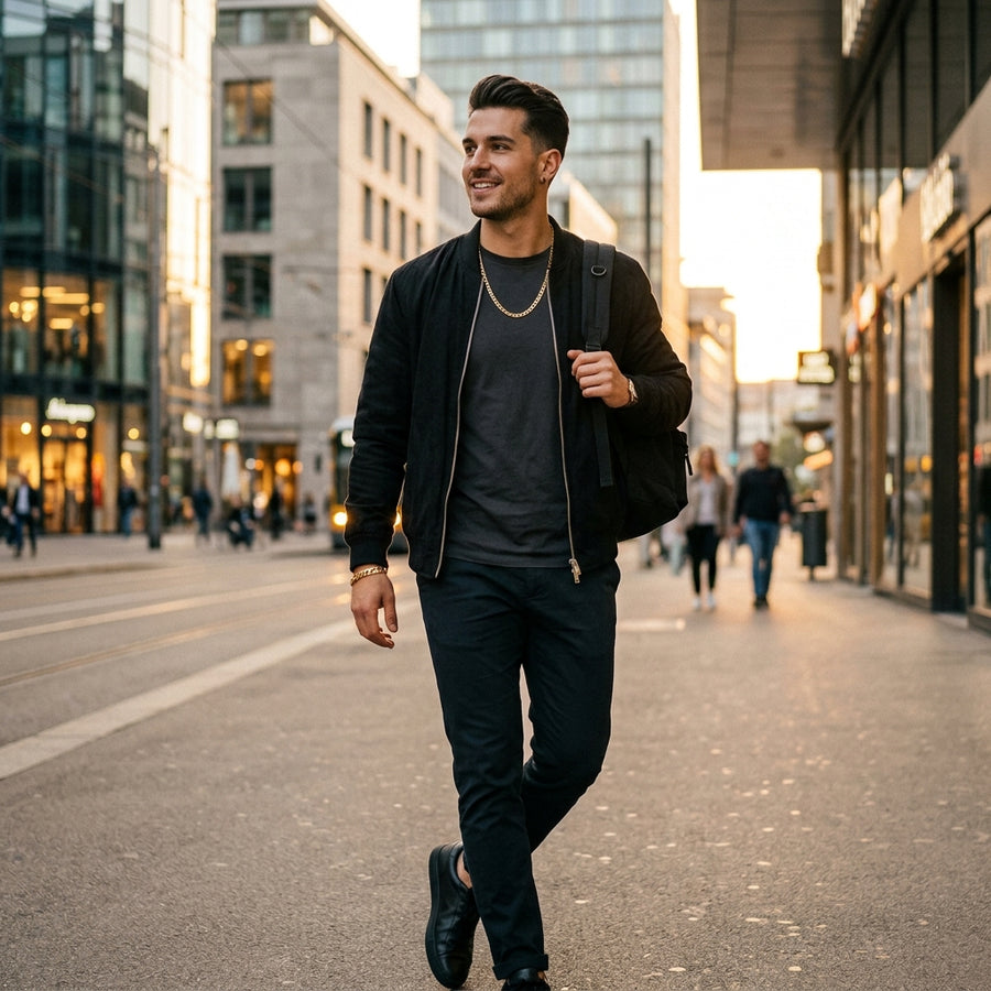 STAVR Urban — Figaro 5MM Men's Set — 18K Gold