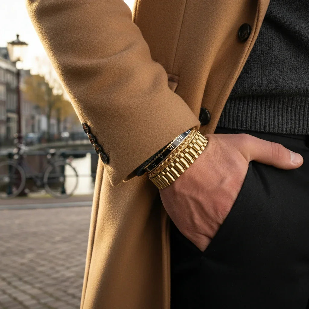 Presidential Black Men's Set — 18K Gold