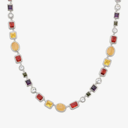 Gemstone Men's Necklace — Silver