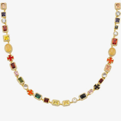 Royal Gemstone Men's Necklace — 18K Gold