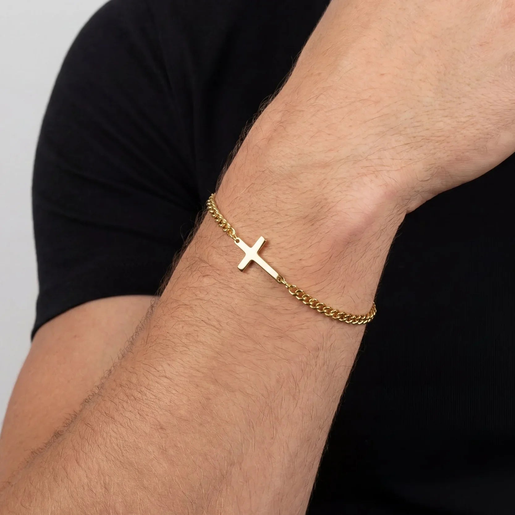 Chain 2MM Men's Bracelet — 18K Gold