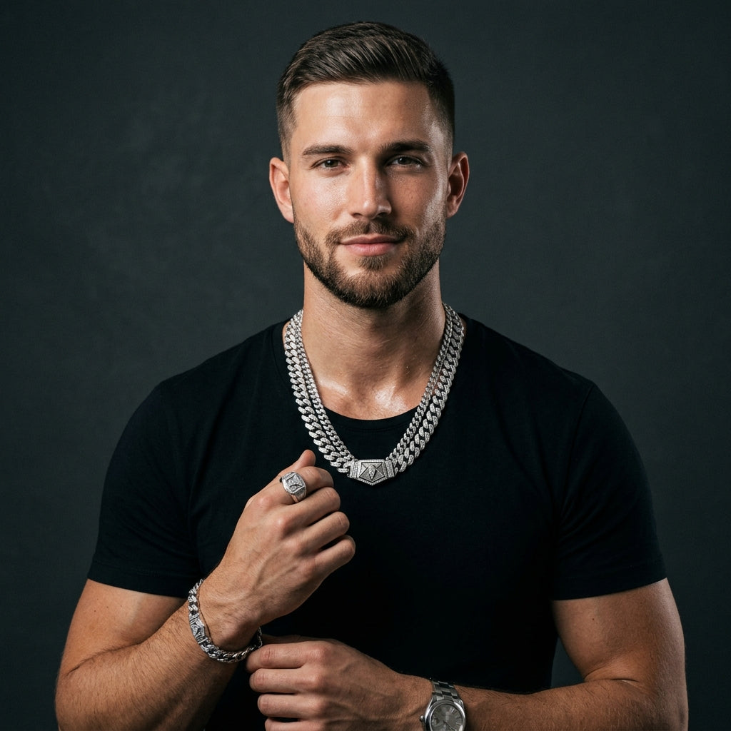 STAVR Onmodel — Presidential Ring Men's Set — Silver
