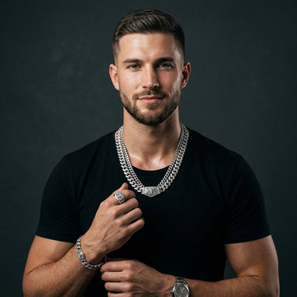 STAVR Onmodel — Presidential Ring Men's Set — Silver