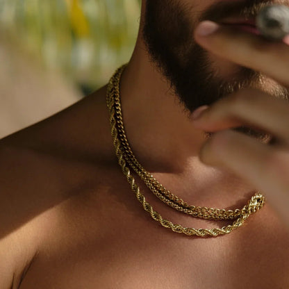 Rope 5MM Men's Chain — 18K Gold