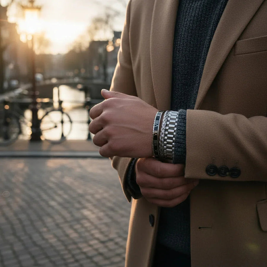 Presidential Black Men's Set — Silver