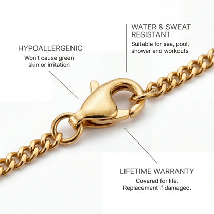Chain 2MM Men's Bracelet — 18K Gold