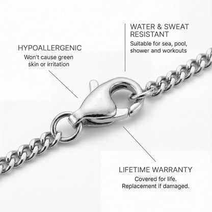 Chain 2MM Men's Bracelet — Silver