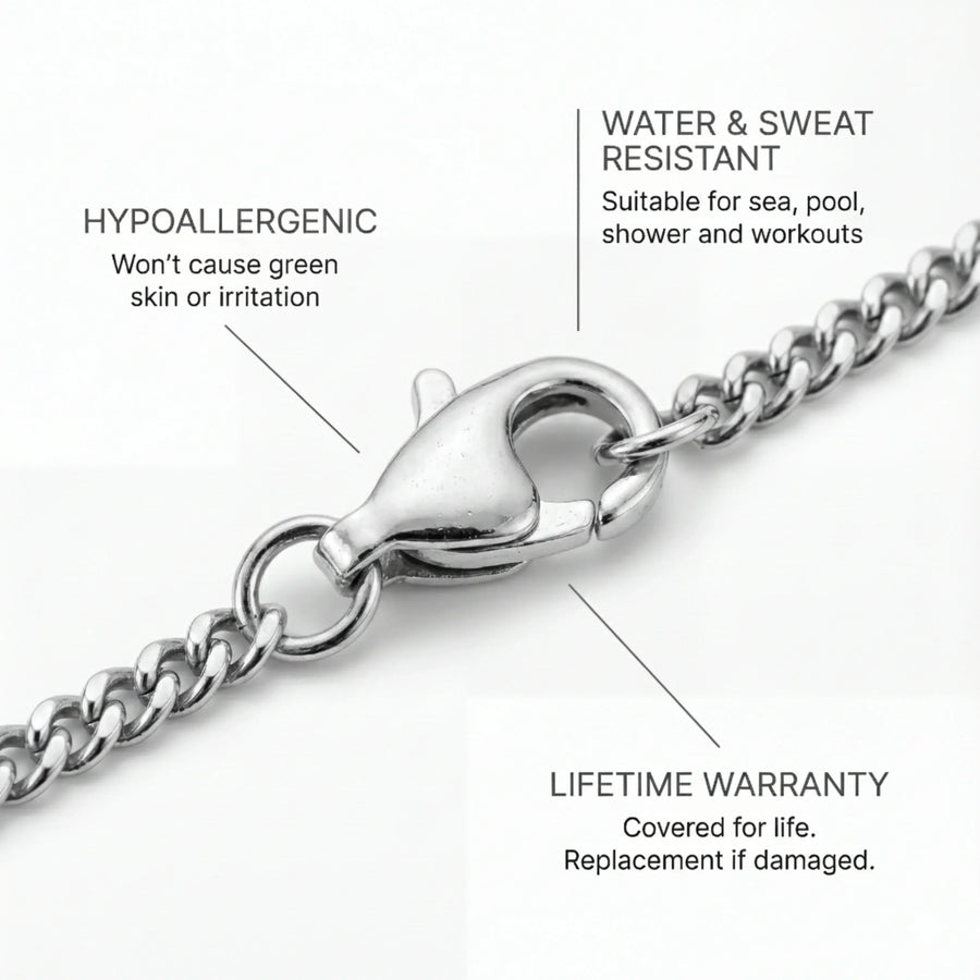 Chain 2MM Men's Bracelet — Silver
