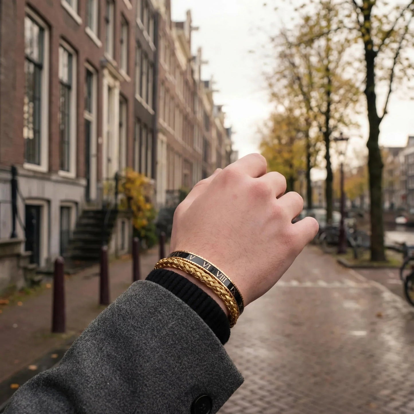 Wire × Rome Black Men's Set — 18K Gold