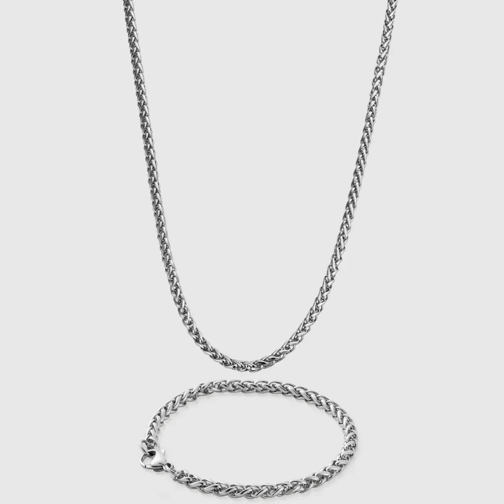 Wheat Men's Set — Silver