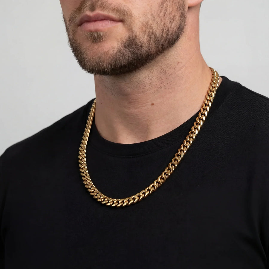 Cuban Link 8MM Men's Chain — 18K Gold