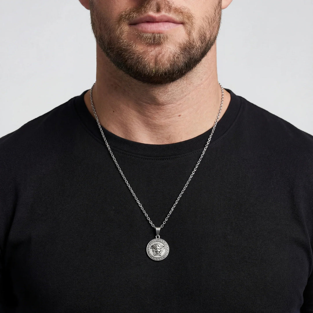 Medusa Men's Pendant — Silver