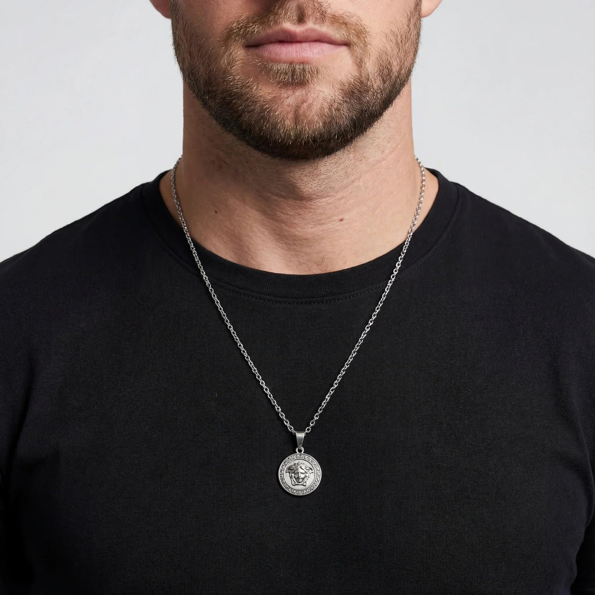 Medusa Men's Pendant — Silver