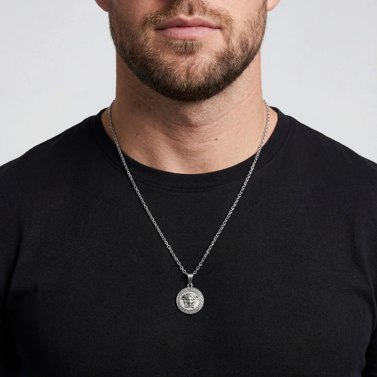 Medusa Men's Pendant — Silver