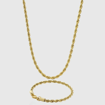 Rope 5MM Men's Set — 18K Gold