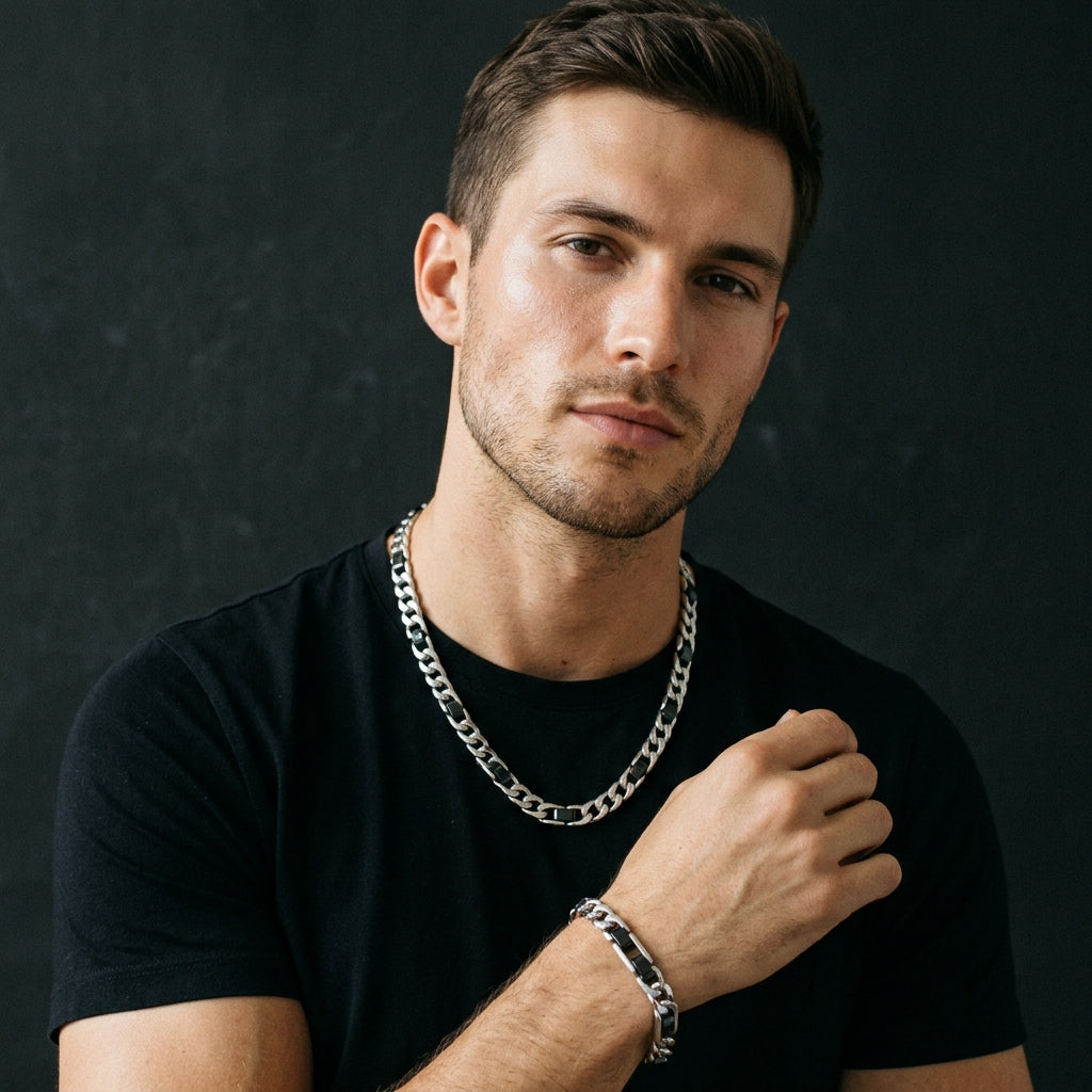 STAVR Onmodel — Presidential Black Men's Set — Silver