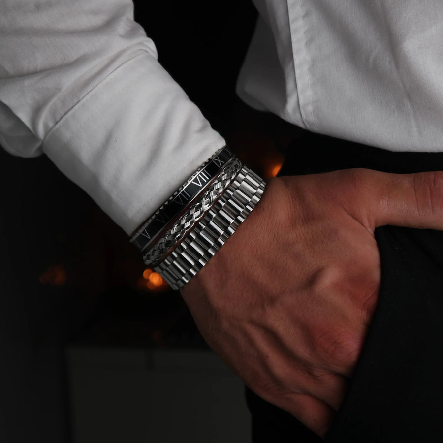 Presidential Black Men's Set — Silver