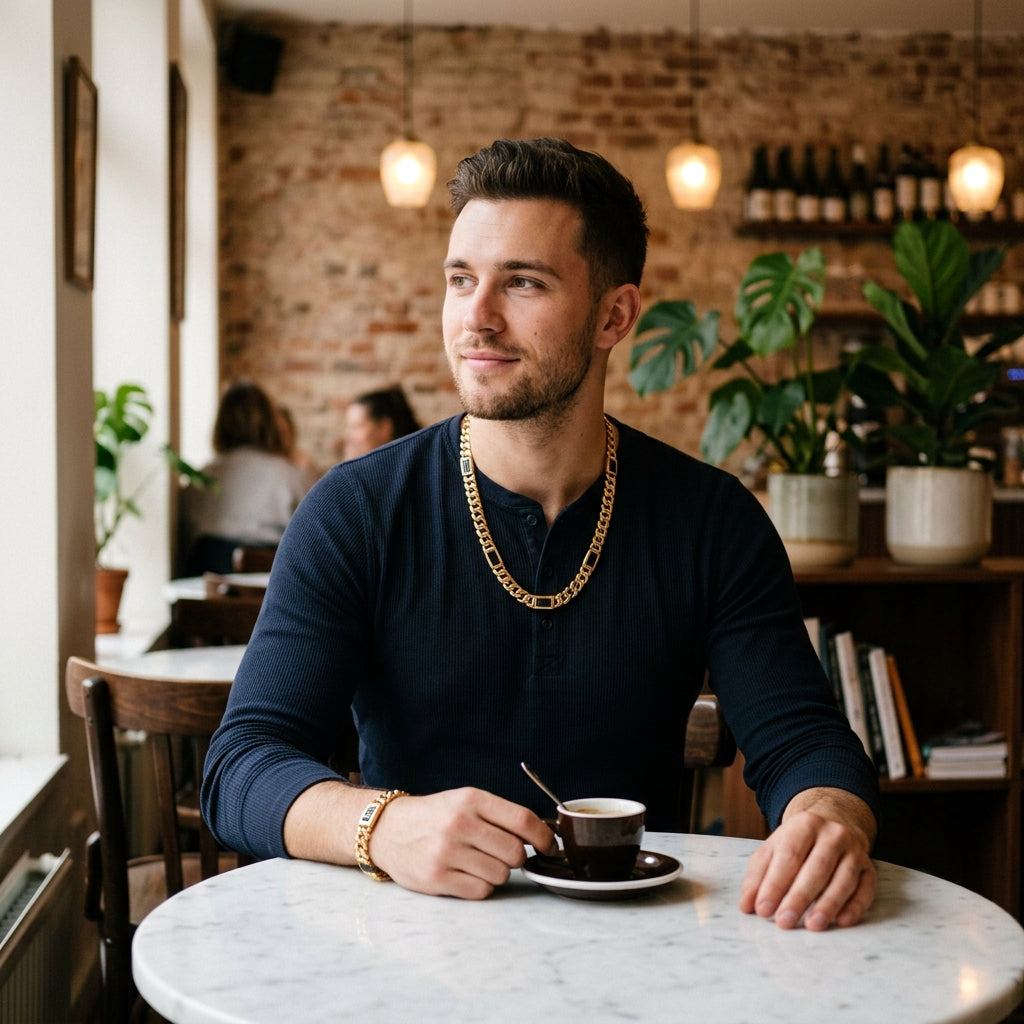 STAVR Cafe — Presidential Black Men's Set — 18K Gold