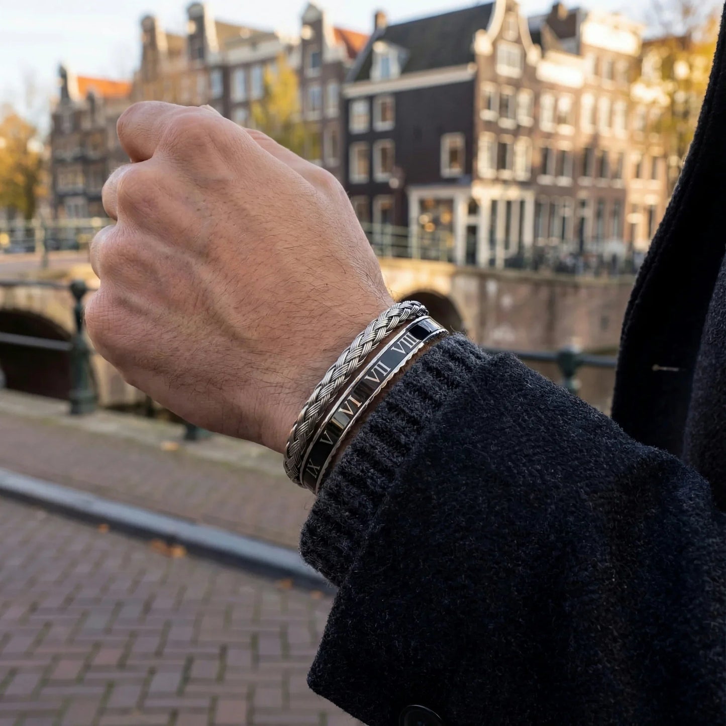 Wire × Rome Black Men's Set — Silver