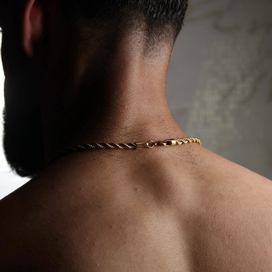 Rope 5MM Men's Chain — 18K Gold