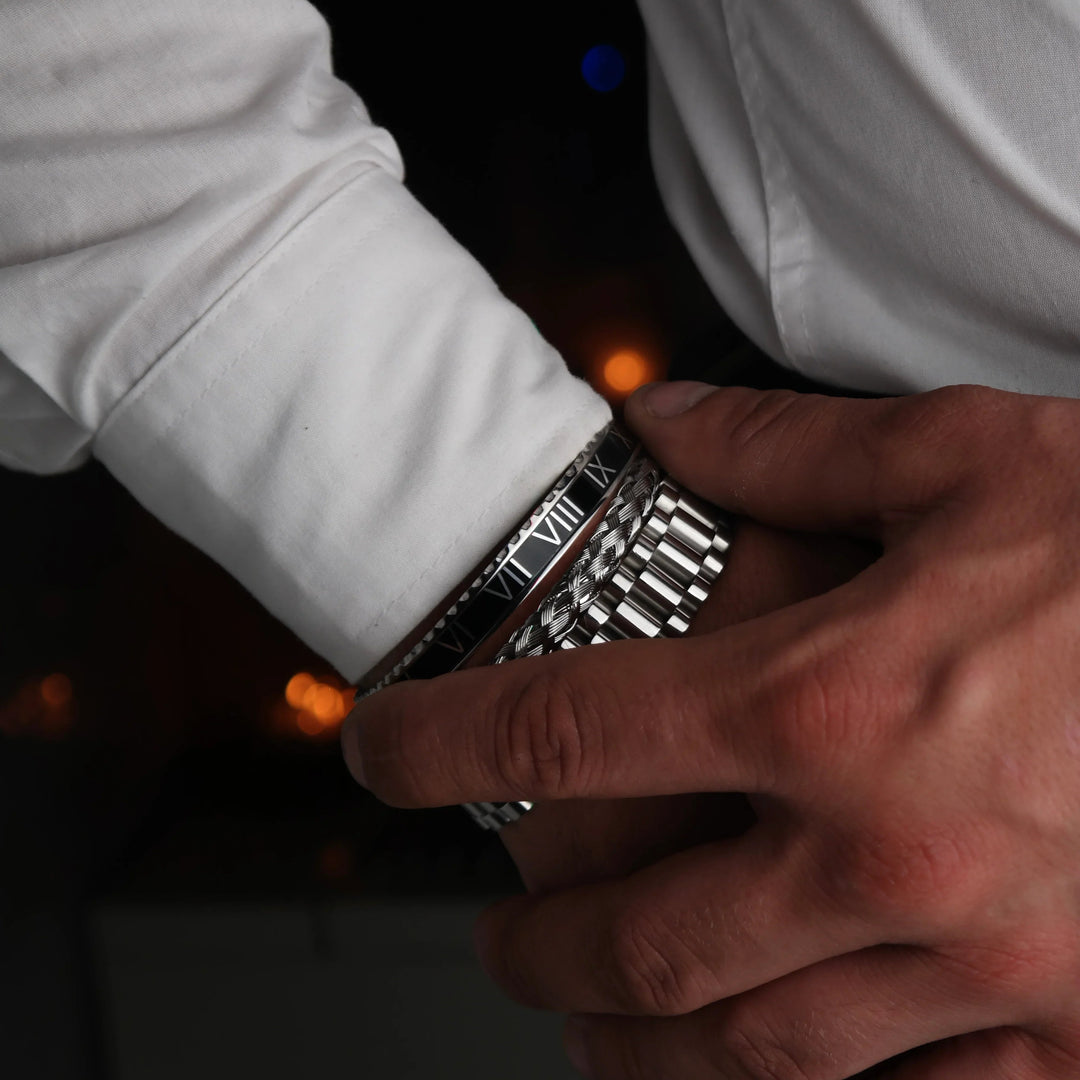 Presidential Black Men's Set — Silver