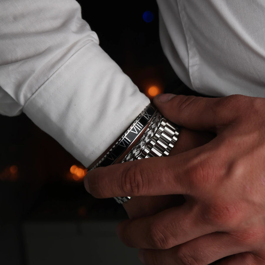 Presidential Black Men's Set — Silver