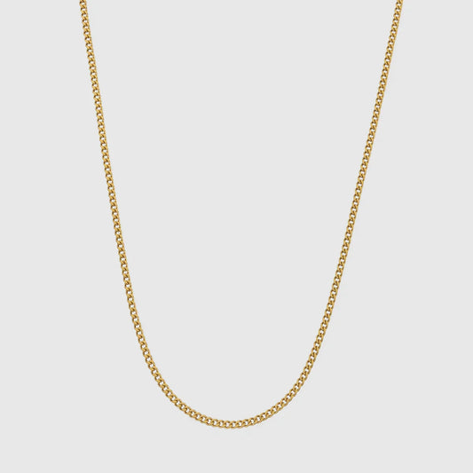 Cuban Link 2MM Men's Chain — 18K Gold