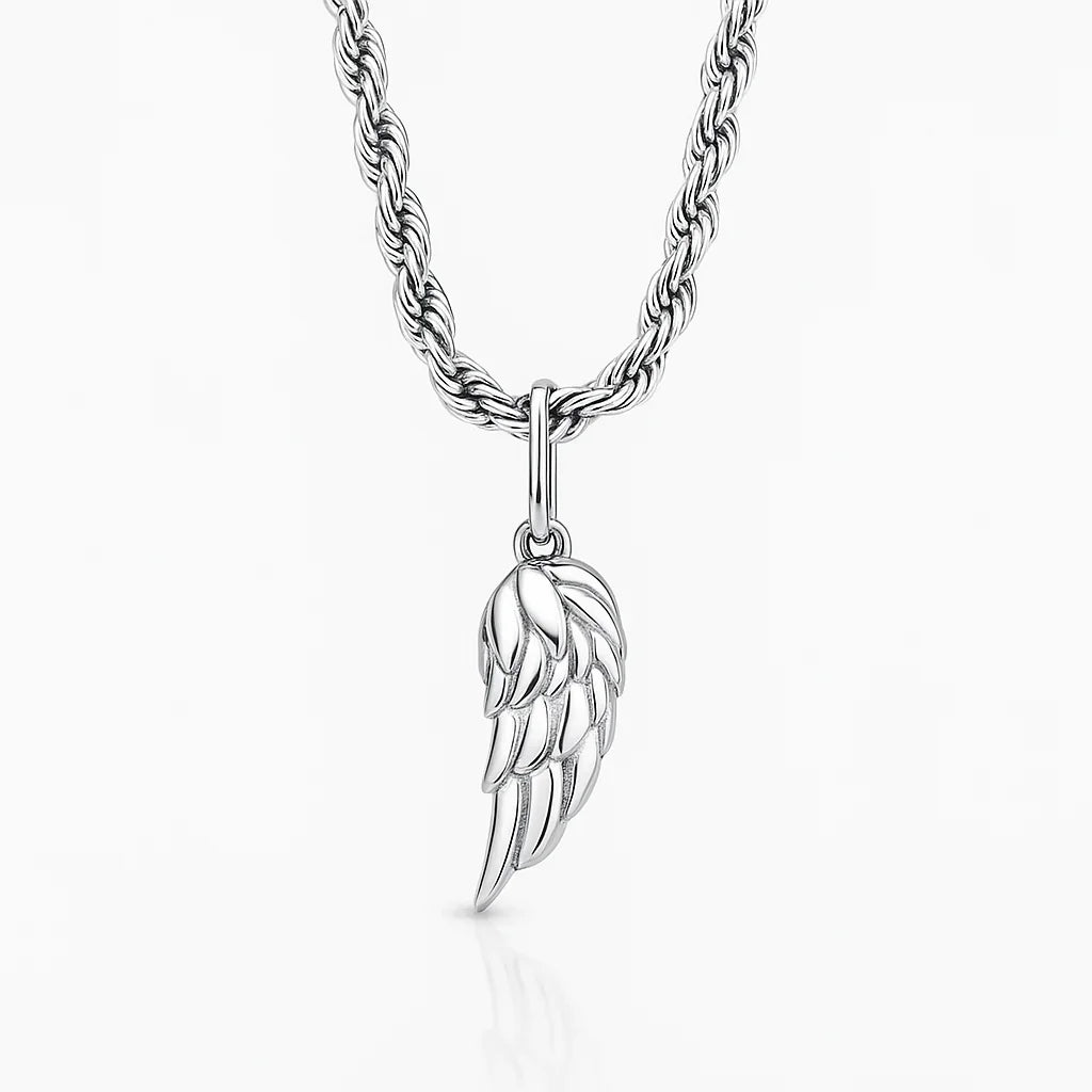 Wing Mini Men's Pendant — Silver