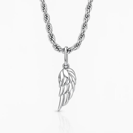Wing Mini Men's Pendant — Silver