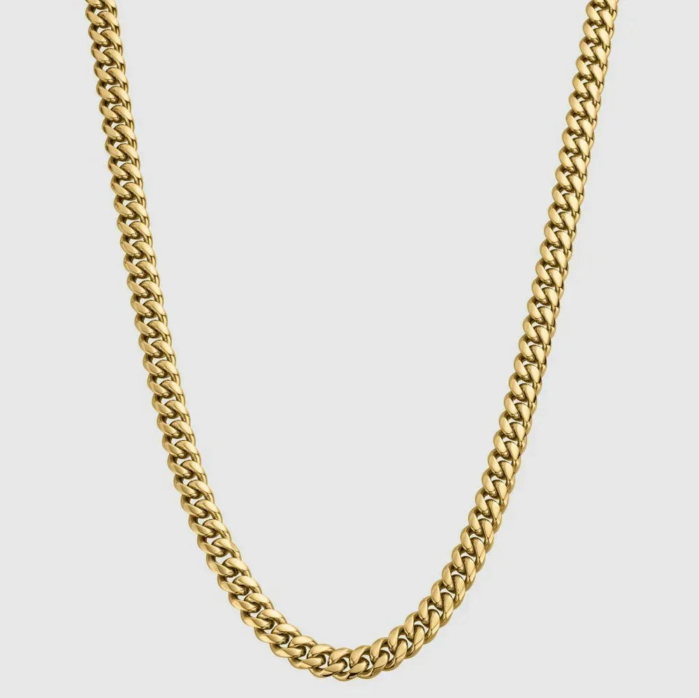Cuban Link 8MM Men's Chain — 18K Gold