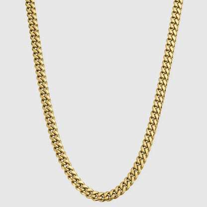 Cuban Link 8MM Men's Chain — 18K Gold