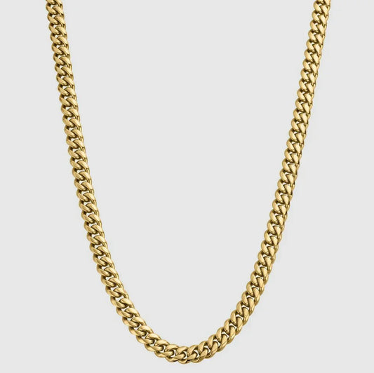 Cuban Link 8MM Men's Chain — 18K Gold