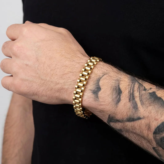 Rolex Men's Bracelet — 18K Gold
