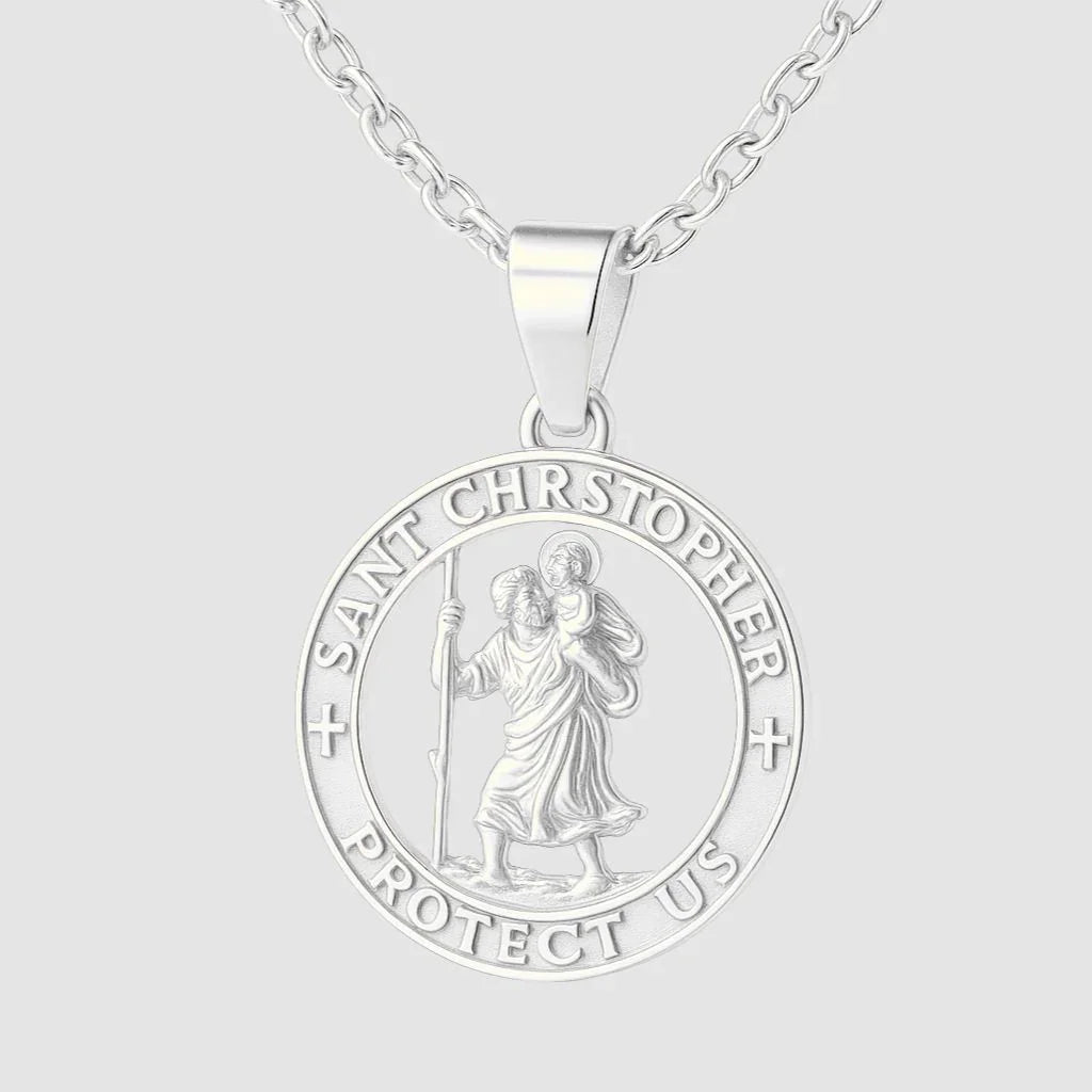 Saint Christopher Men's Pendant — Silver