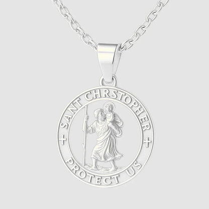 Saint Christopher Men's Pendant — Silver