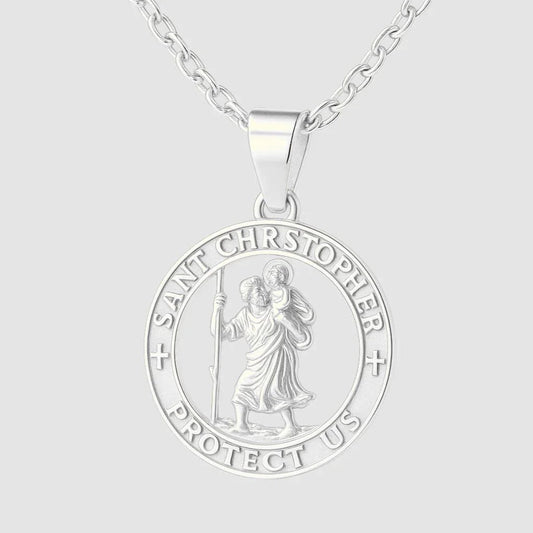 Saint Christopher Men's Pendant — Silver