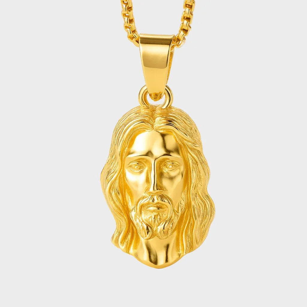 Jesus Piece Men's Pendant — 18K Gold